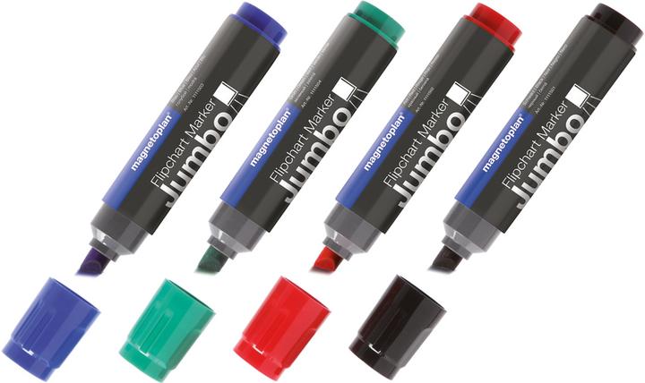 Produktbild Magnetoplan JUMBO - Flipchart Marker (Assortiert, 10 mm, 4 x)