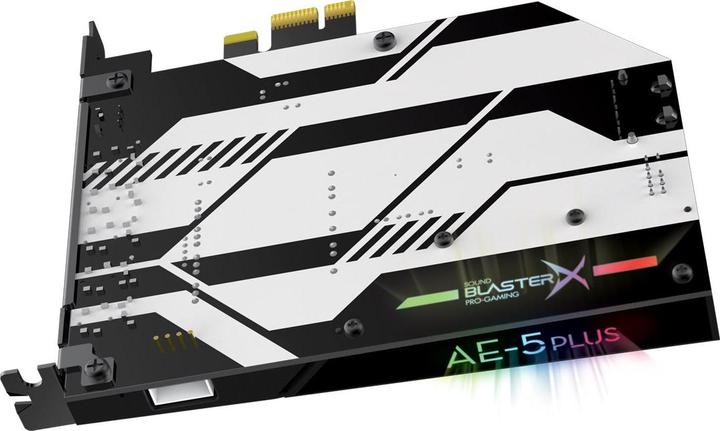 Image du produit Creative Carte son de jeu Sound BlasterX AE-5 Plus Hi-Res / DAC - RGB, PCIe (PCI-E x1)