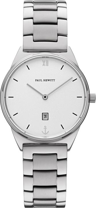 Actual product image Paul Hewitt Praia White Sand Silver Metal (Analogue wristwatch, 33 mm)