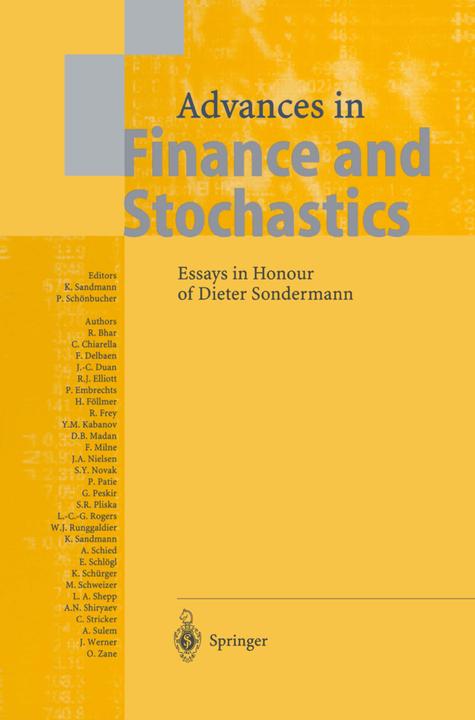 Actual product image Advances in Finance and Stochastics (Klaus Sandmann, Phillip J. Schönbucher, 2010)