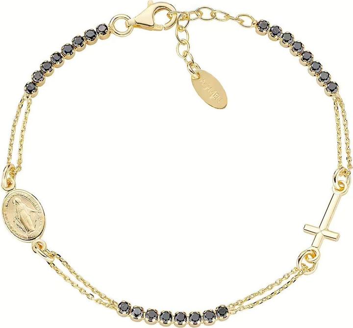 Image du produit Amen Bracelet Rosary Style Tennis Cross (16 cm, Argent 925)