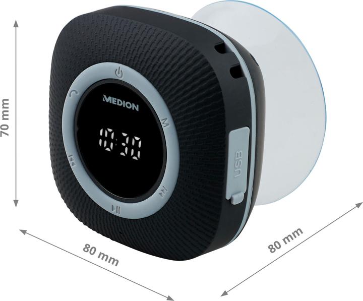 Actual product image Medion P66096 Shower Radio (FM, Bluetooth)