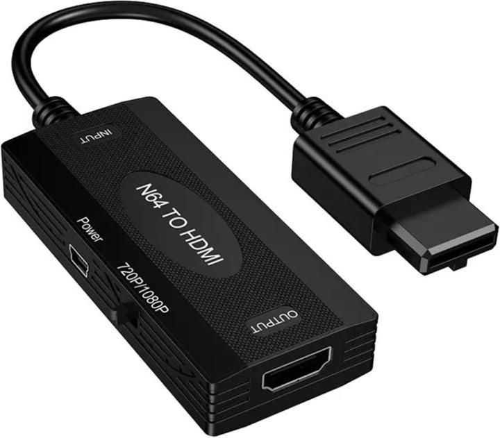Image du produit Hermex N64/SNES/SFC/Gamecube zu HDMI-Adapter HDMI-Konverter HDMI-Umwandler (USB-A, Micro USB, HDMI, 8.30 cm)