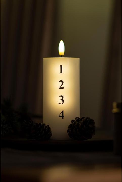 Produktbild Sirius LED-Kerze Sille Advent, 7 cm x 150 mm, Weiss (1 x)