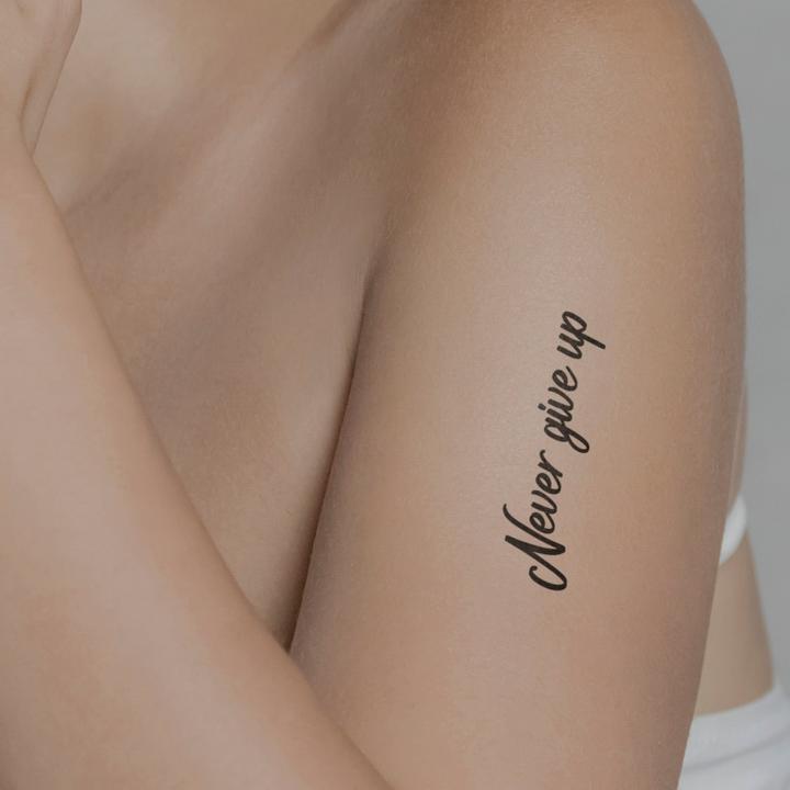Produktbild minink Temporäres Tattoo – Never give up
