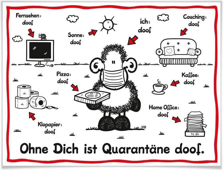 Produktbild Sheepworld Quarantäne doof (80 x 60 cm)