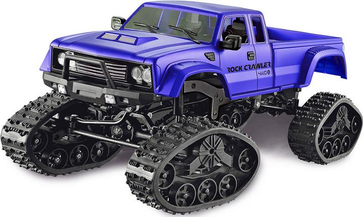 Actual product image Amewi RC AMX Pickup Truck RTR blue with wheels & chains 4WD (RTR Ready-to-Run)
