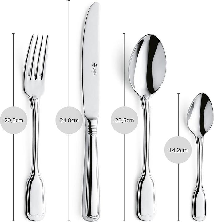 Immagine prodotto Paul Wirths Bestecke Set di posate 4 pezzi 9800 Augsburger Faden (4 Pezzo/i, Set di posate)