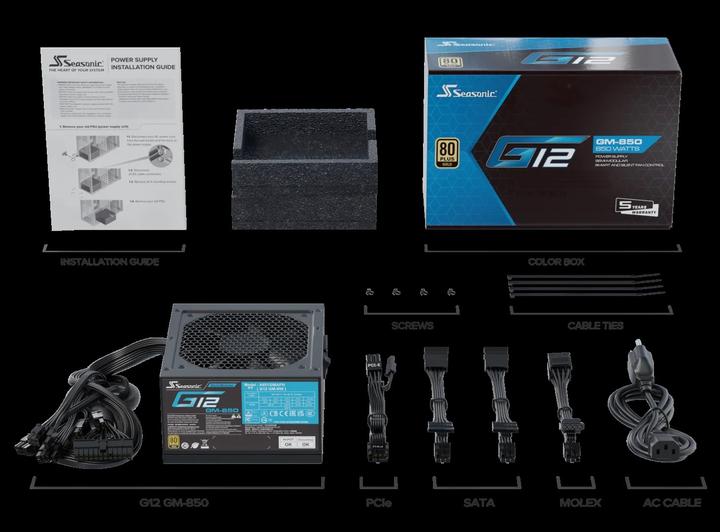 Immagine prodotto Seasonic G12 GM-850 (850 W)