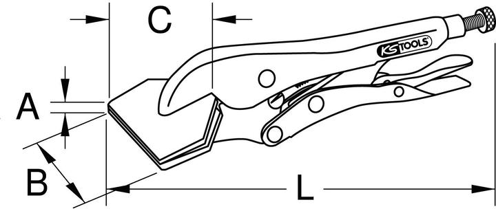 Actual product image KS Tools Wide jaw flat jaw grip pliers (210 mm)