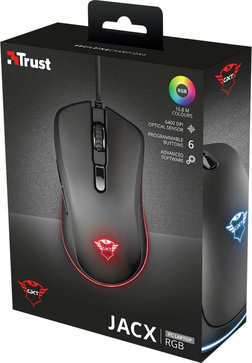 Actual product image Trust GXT 930 Jacx Mouse right USB Type-A Optical 6400 DPI (Cable)