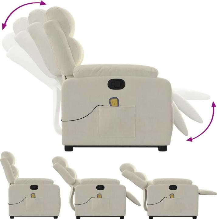 Produktbild VidaXL Massagesessel mit Aufstehhilfe Samt