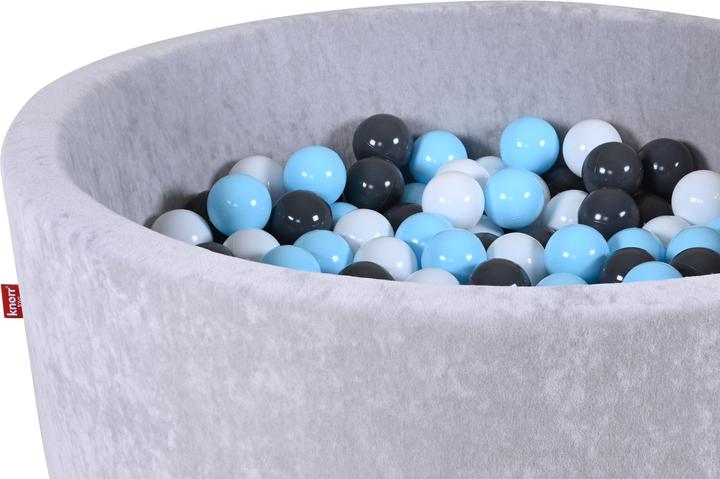 Immagine prodotto Knorrtoys Bällebad soft - "Grey" - 300 balls creme/grey/lightblue (ca. 6cm Durchmesser)