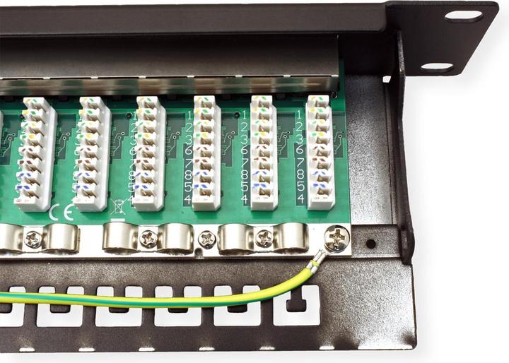 Image du produit Value Panneau de brassage 19" Cat6A/cl.EA 24 ports blindés noir