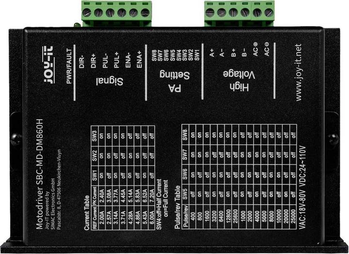 Actual product image Joy-it SBC-MD-DM860H Stepper motor driver (Motor)