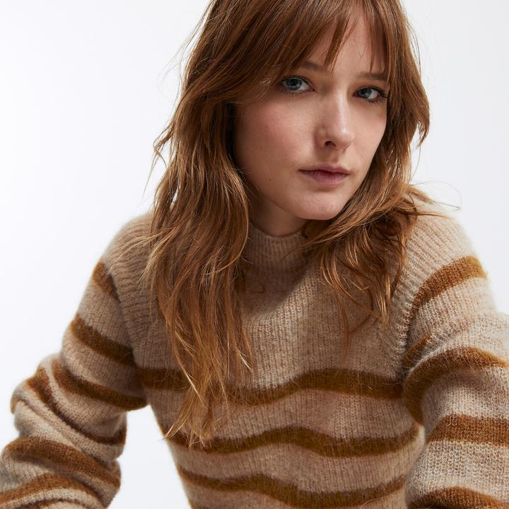 Produktbild La Redoute Collections Streifenpullover Signature ARISTIDE mit Alpakawolle (XL)