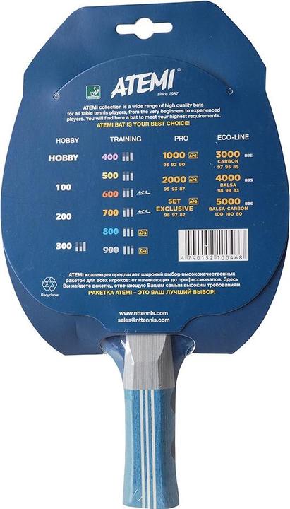 Actual product image Atemi New 800 Anatomical - Table tennis bat