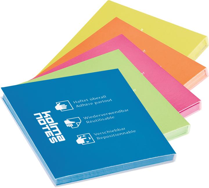 Produktbild Kolma Haftnotizen Notes 76 x 76 mm statisch haftend assortiert (76 x 76 mm)