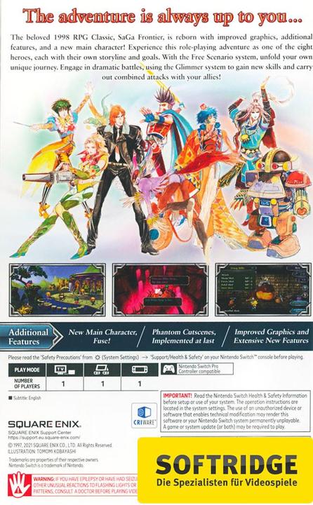 Actual product image Square Enix Saga Frontier Remastered (Switch, Switch Lite, Switch OLED, EN)