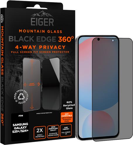 Actual product image Eiger Mountain Glass Black Edge 360 (1 Piece, Samsung Galaxy S25+)