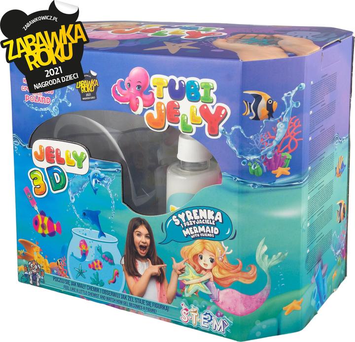 Productafbeelding Tuban 8 kleuren Tubi Jelly Set met klein aquarium - zeemeermin