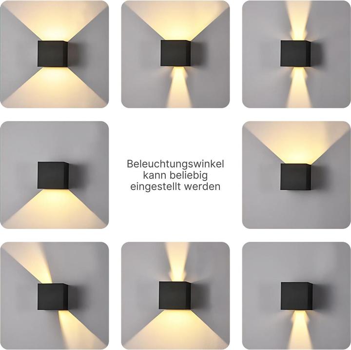 Produktbild Hermex LED-Wandleuchte Wandlampe Up-Down-Wandleuchte Fassadenleuchte Wandstrahler (1000 lm, IP65)