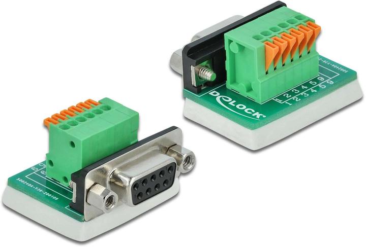 Actual product image Delock Adapter terminal block RS232 DB9 female vertical