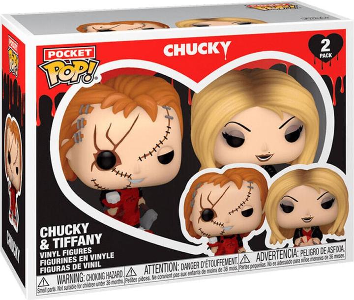 Actual product image Funko Chucky - The Killer Doll Pocket POP! vinyl figures 2-pack Valentines 4 cm