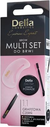 Delia Cosmetics Augenbrauen Multiset Schwarz Brauenpinzette Augenbrauenpomade Schablonen Augenbrauenform Garantie