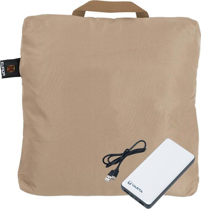 Actual product image Eurom Warmigo heat pad incl. 20,000 mAh power bank, taupe (45 x 45 cm)