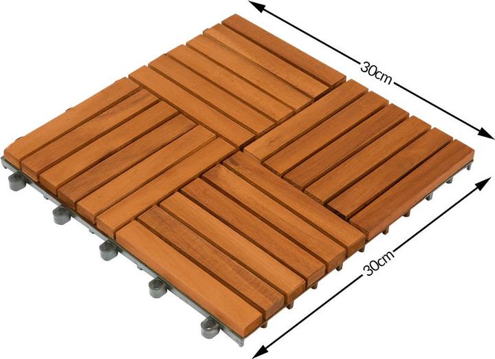 Actual product image Casaria Holzfliese (33 x, 30 x 30 cm)