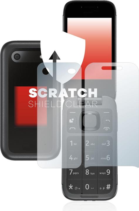 Actual product image upscreen Scratch Shield Protector (1 Piece, Nokia 2660 Flip)