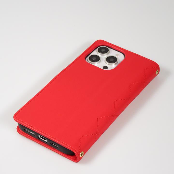 Image du produit PhoneLook Fourre Flip matelassé élégant avec fermeture magnétique et lanière et emplacements pour cartes Rouge (Apple iPhone 16 Pro Max)