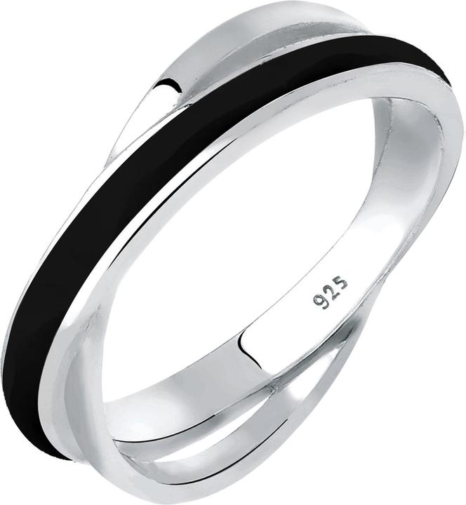Image du produit Elli Wickelring mit Emaille Schwarz (64, Argent 925)