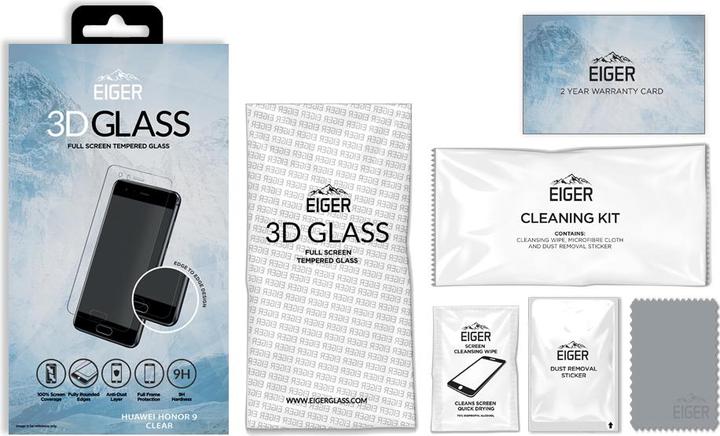 Actual product image Eiger 3D Case Friendly (1 Piece, Honor 9)