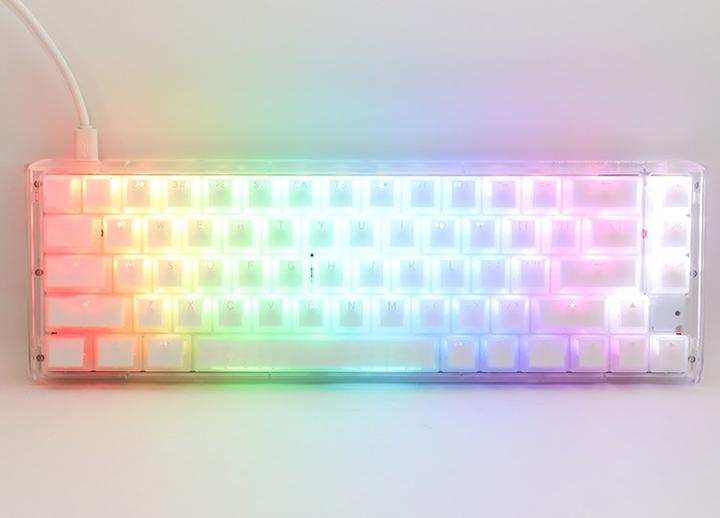 Produktbild Ducky One 3 Aura White SF Gaming Tastatur, RGB LED - Gateron Baby Kangaroo (DE, Kabelgebunden)