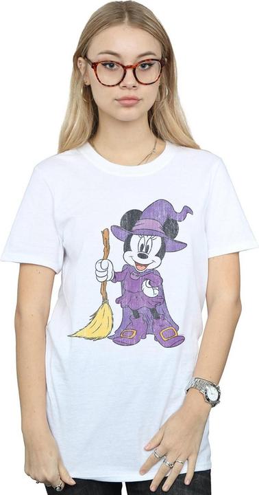 Actual product image Disney Womens/Ladies Minnie Mouse Witch Costume Cotton Boyfriend T-Shirt (XXL)
