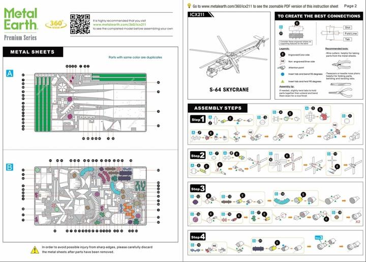 Immagine prodotto Metal Earth ICONX - Skycrane Sikorsky S-64