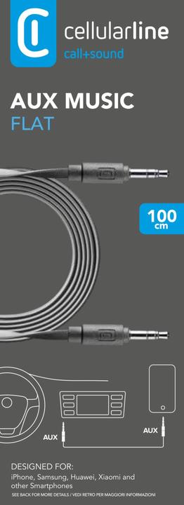 Actual product image Cellularline Aux Music - Universal Jack 3.5mm (1 m, 3.5mm jack (AUX))