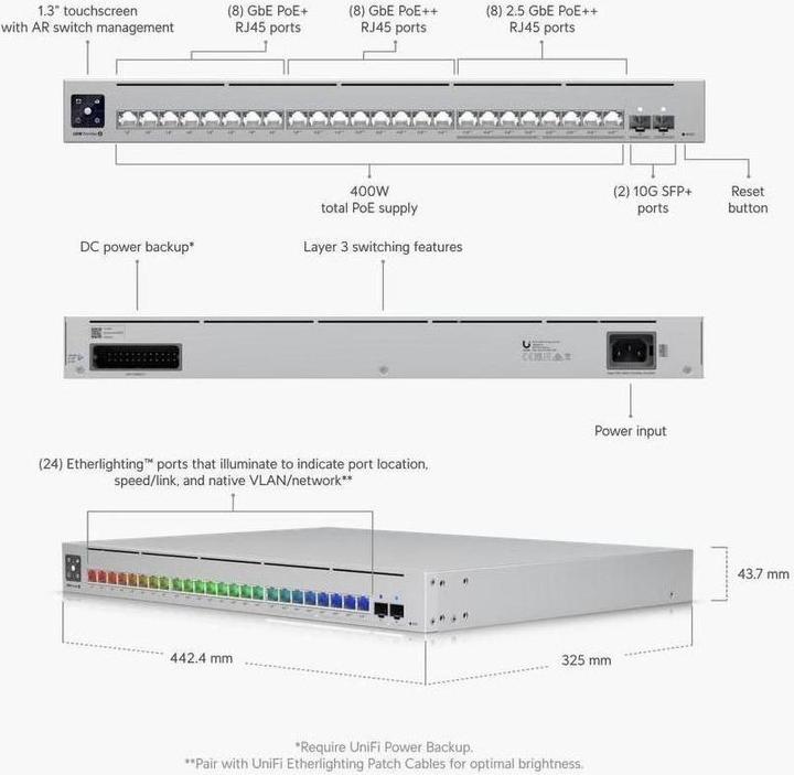 Image du produit Ubiquiti USW-Pro-Max PoE (26 Ports)
