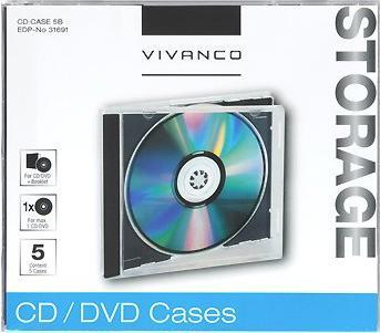 Produktbild Vivanco CD Jewel Case 5er Pack