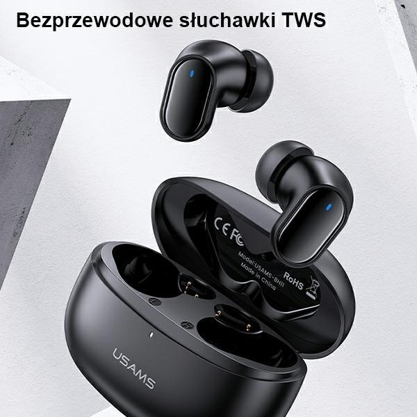 Actual product image Usams Słuchawki Bluetooth 5.1 TWS BH series bezprzewodowe czerwony/red BHUBH03 (ANC, 5 h, Wireless)