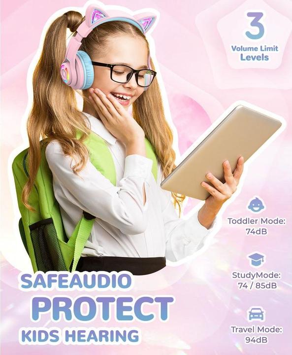 Image du produit Iclever Casque Kids Cat 74/85/94 dB