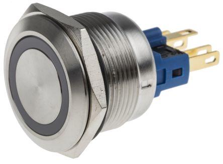Produktbild Rs Pro Switch Pushbutton Stainless Yellow ring