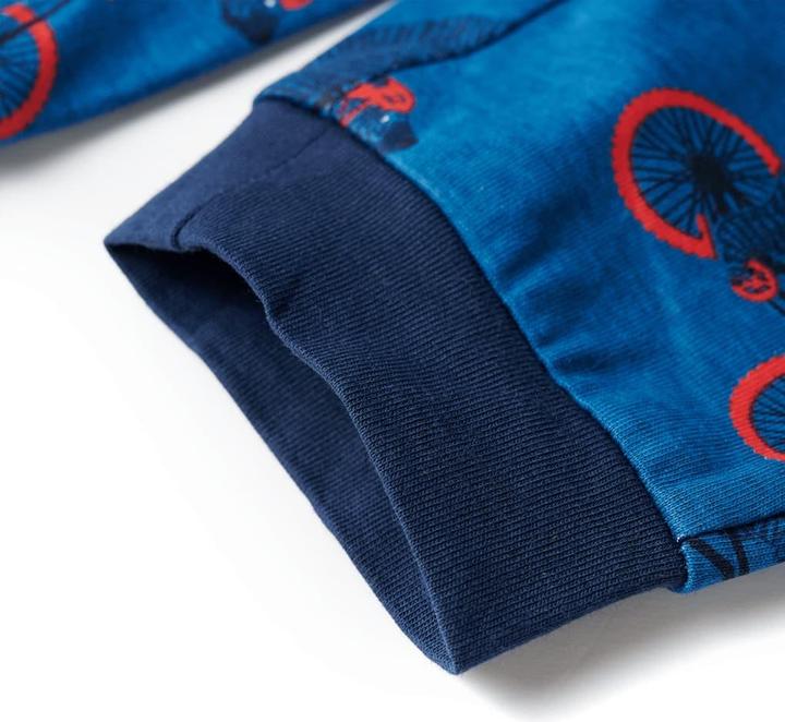 Produktbild VidaXL Kinderpyjama mit Langen Ärmeln Petrolblau 140,Material (140)