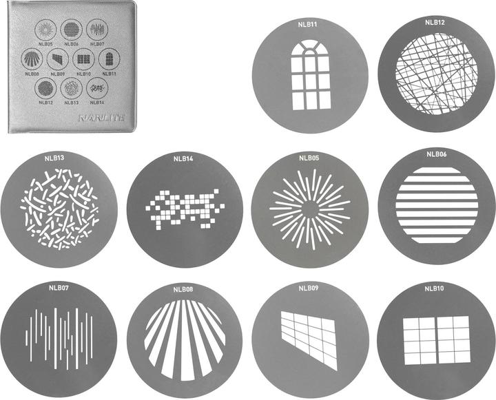 Immagine prodotto Nanlite Gobo Set 1 zu Bowens Mount Projektionsaufsatz (Vari)