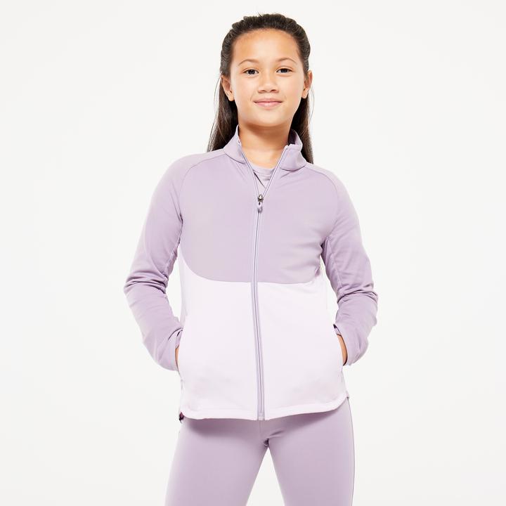 Immagine prodotto Decathlon Tuta da ginnastica per bambini - S500 viola/bianco (6, 7, 8)
