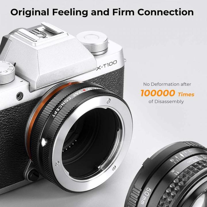 Produktbild K&F Concept High Precision lens adapter, matte paint, orange, MD-FX IV PRO