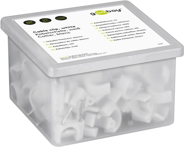 Actual product image Goobay Cable clamp, white max. cable diameter : 16.0 mm
