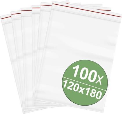 Actual product image Quadrios Ziplock bag without labelling strip (W x H) 120 mm x 180 mm Transpa
